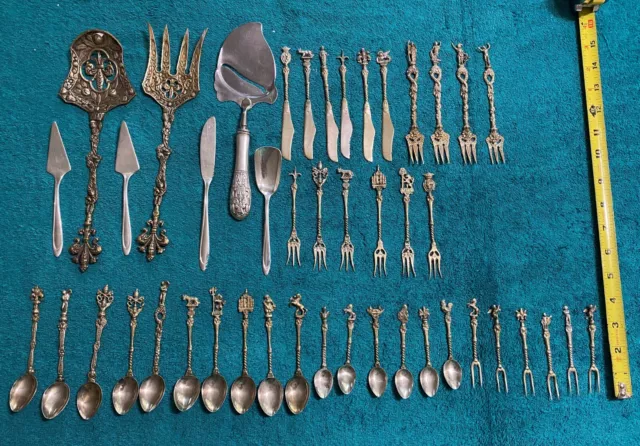 45 Piece Lot of Vintage Silver Plated Flatware