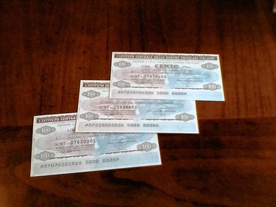 CEN BANCHE POPOLARI ITALIANE N. 3 EMISSIONI LOTTO ML05 MINIASSEGNI IST 