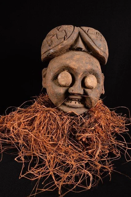 13268 Afrikanishe Old Bamun Helmet Mask/Helmet Mask Cameroon
