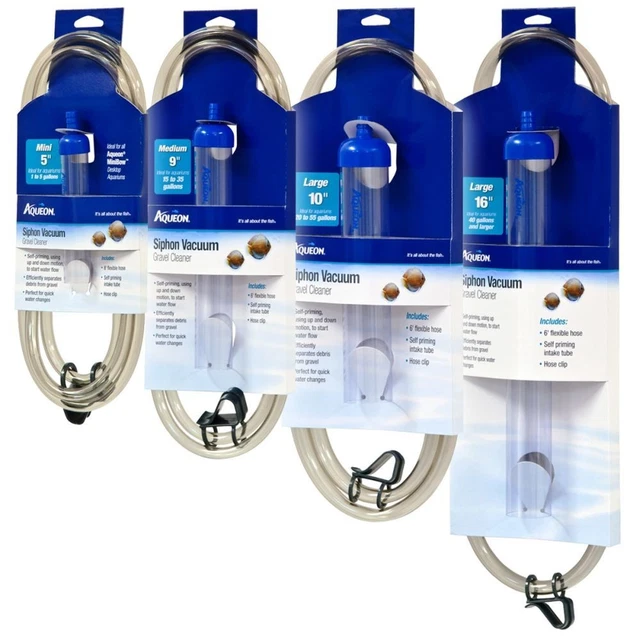Aqueon Siphon Vacuum Aquarium Gravel Cleaner Assorted Sizes - Free Shipping