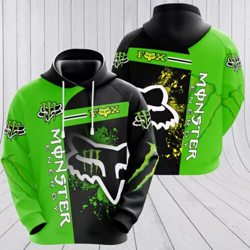 Hooded Men's American Sweater Motogp Monster Energy Print Motorcycle Sweatshirt