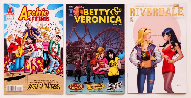 Betty & Veronica #1, Riverdale #2, Archie & Friends #124,Archie Comic Book Lot