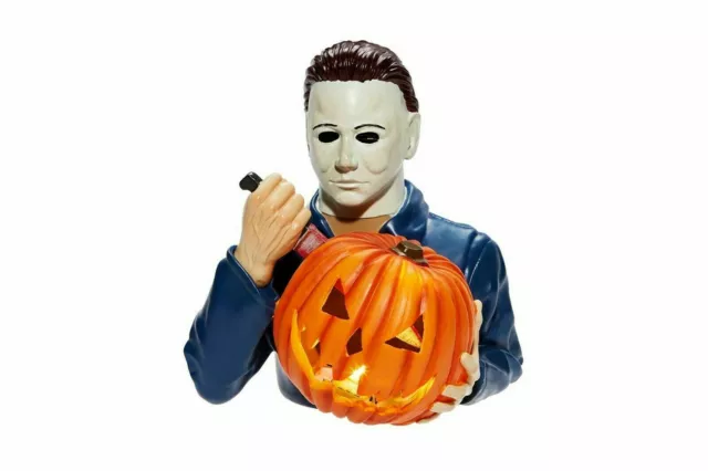 Halloween Michael Myers Light Up LED Statue Pumpkin Jack-o-Lantern Yard Decor