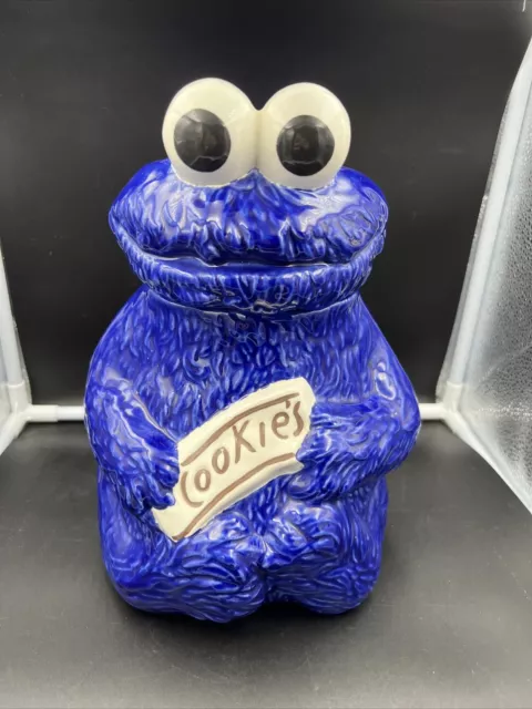 Vintage Cookie Monster Cookie Jar Hand Painted Ceramic Sesame Street 1980