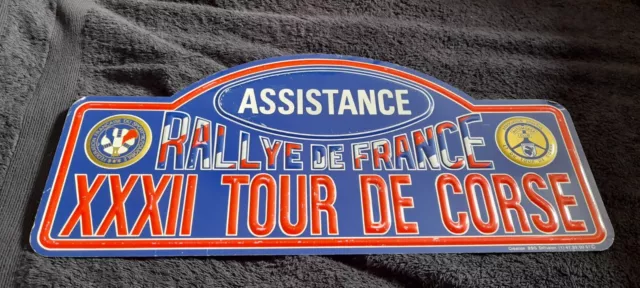 Plaque rallye tour de corse 1988 plate