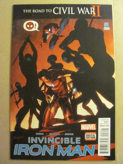 Invincible Iron Man #8 Marvel Riri William 2nd Print Variant 9.4 NM