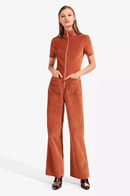 Nwt Nwt Nip Staud Ziggy Dressy Jumpsuit In Rust $310