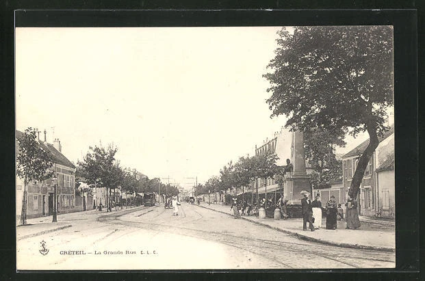 CPA Creteil, La Grande Rue, street view