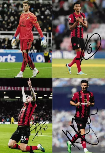 11 SUPERB BOURNEMOUTH - SIGNED 6 X 4 INCH PHOTO LOT - Kelly/Christie/Mepham++