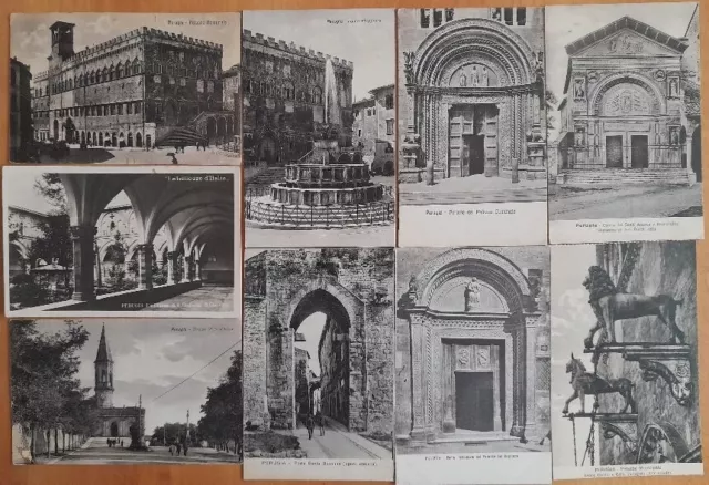 9 Antiche Cartoline Di Perugia Diverse - Piccolo Formato, Basso Costo
