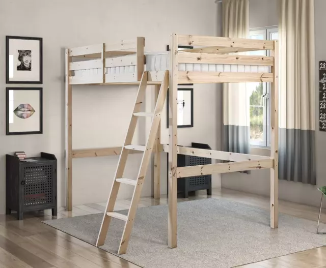 Strictly Beds and Bunks Limited Celeste High Sleeper Loft Bunk Bed, 3ft Single