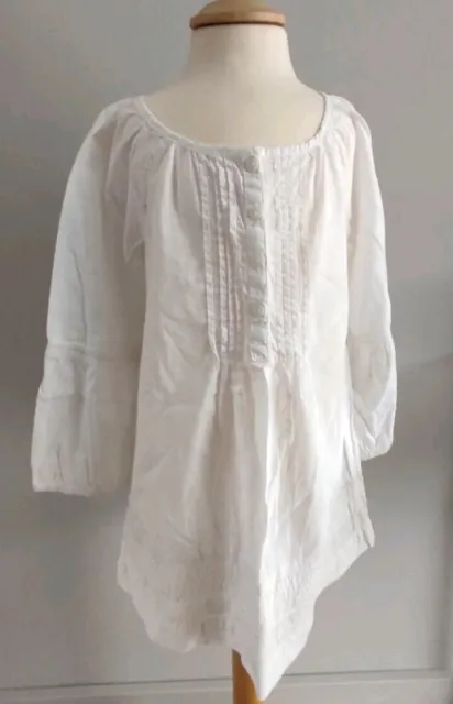 H&M  Mädchen Bluse Tunika_Gr. 134 weiss