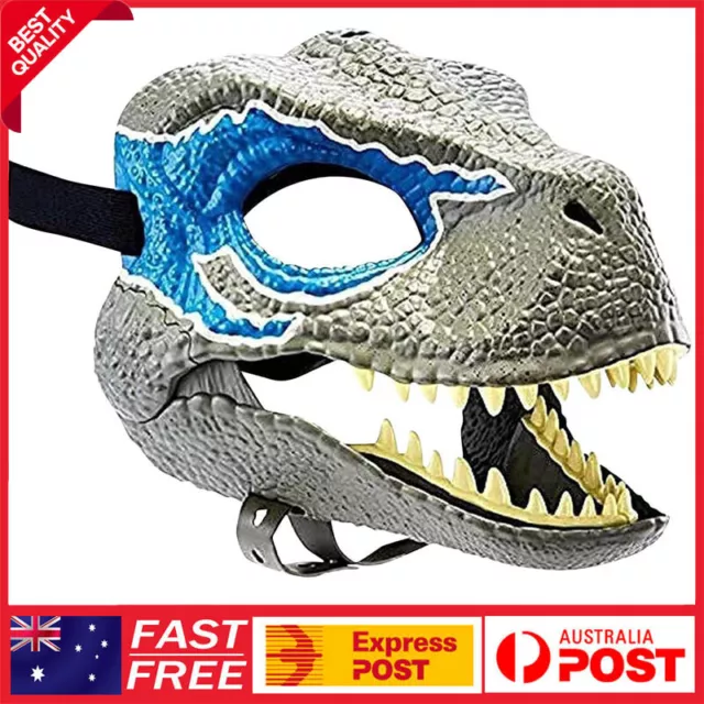 Jurassic World Velociraptor Blue Dinosaur Dino Moving Mask - Camp Cretaceous Toy