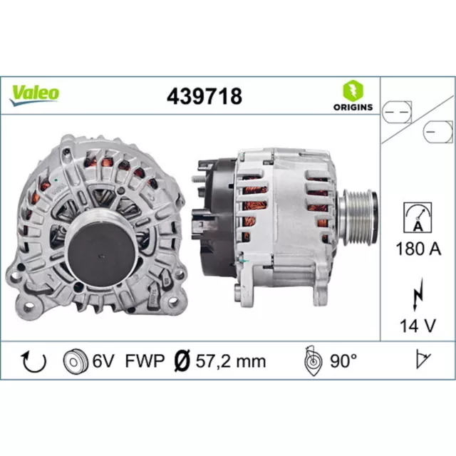 Valeo Lichtmaschine Generator 180 A passend für VW Passat Golf Skoda Superb 2.0