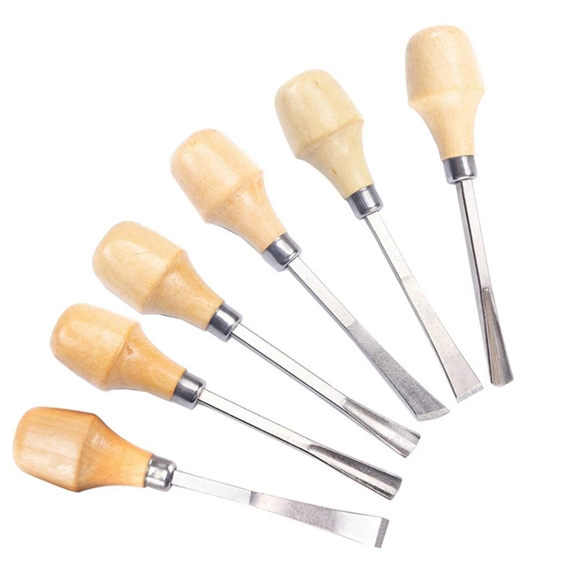 Pratico Legno Intaglio Scalpelli Mano Scalpelli 130mm Dritto - Semicerchio