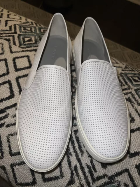 Women's Vince Blair 5 Perforated Leather Slip On Sneaker, White, Size 10 M, $225 3