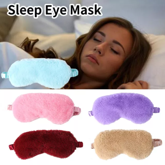 3 Pièces Masque pour Les Yeux Peluche Masque de Sommeil Mignon Cache Yeux  pour Dormir Doux pour Filles Enfants Masque de Nuit Occultant Masque avec