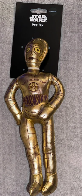 Star Wars C-3PO 11" Dog Toy with Squeak Stuff NWT C3PO Robot Disney