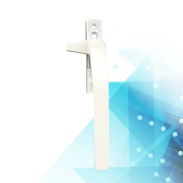 Manija de ventana plana externa de plástico acero manija de ventana blanca