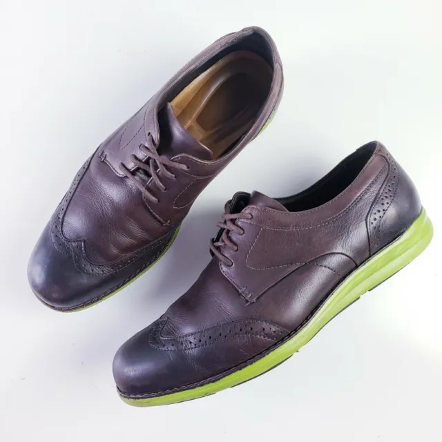 JOHNSTON & MURPHY Mens 9.5 Brown Leather Holden Wingtip Sneaker Loafer ...