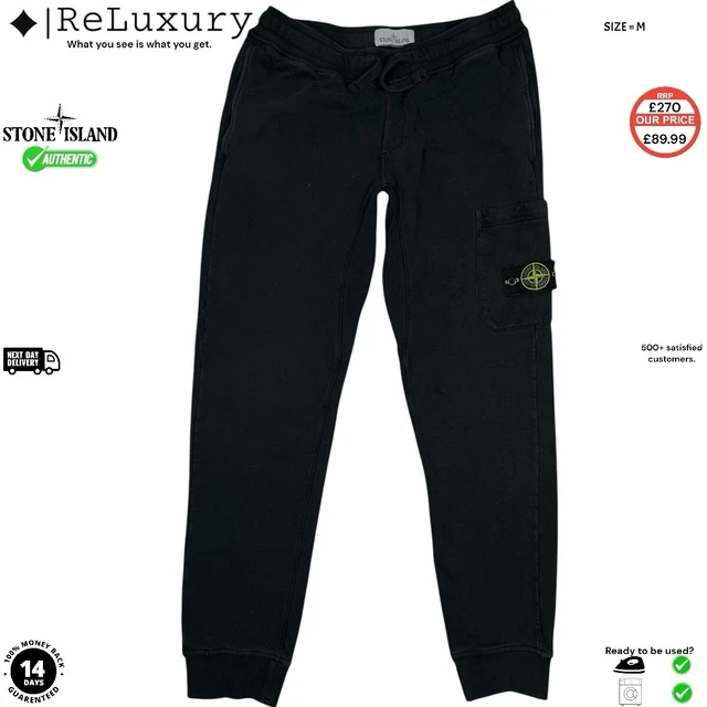 Stone island tracksuit bottoms black sale