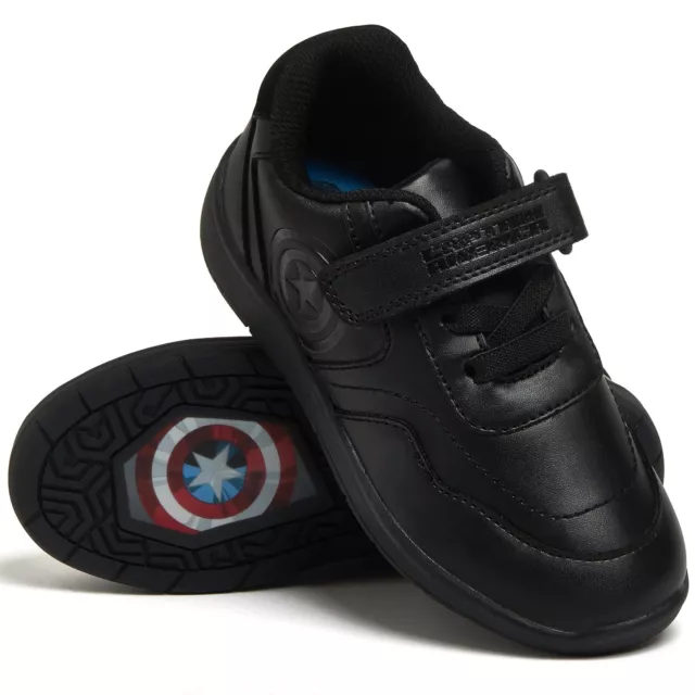 Captain America Marvel School Shoes Kids Boys UK Size 7 8 9 10 11 12 13 1 2