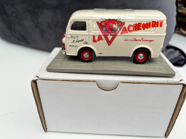 Miniature Norev 1/43 - Peugeot D3A Publicitaire 'La Vache Qui Rit' 1933 - état Neuf Ancien Stock