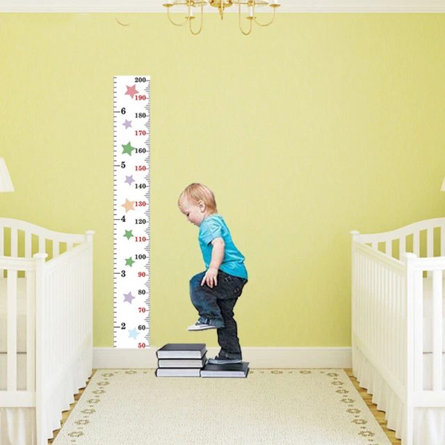 Tomedeks Asta Misura Altezza Bambini In Legno - Tabella Crescita Sospesa Con Disegni Auto (20x195 Cm)