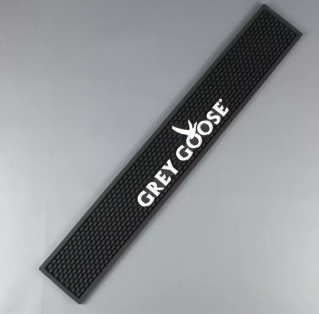 Grey Goose Vodka Rubber Bar Rail Pour spill Mat Barware Man Cave logo 23.5 inch