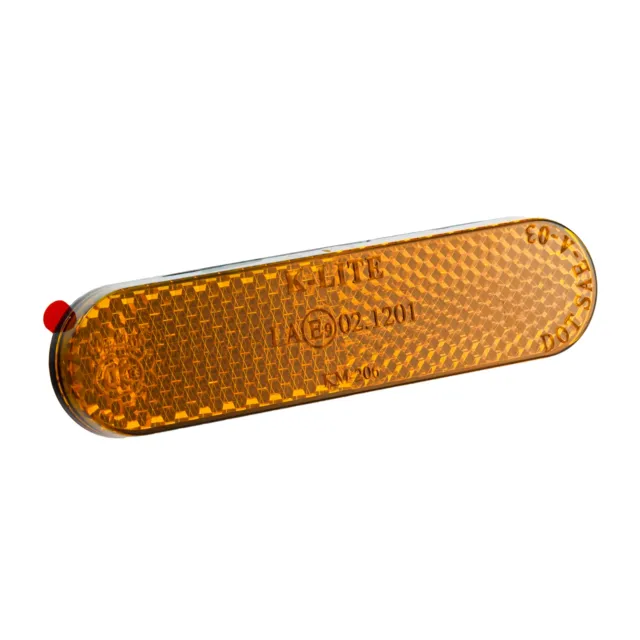Reflector Classic 96 X 24 MM Yellow Rounded Adhesive Motorcycle Characteristic