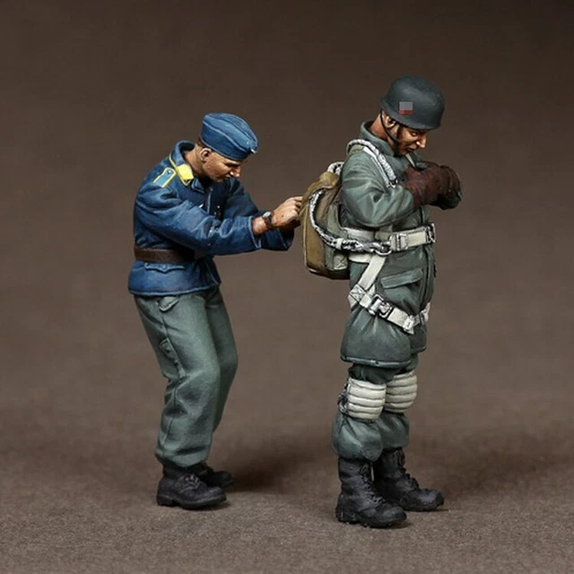 Lot De 3 Figurines Soldats Allemands WW2 1:35, Résine, Non Peintes, Maquette