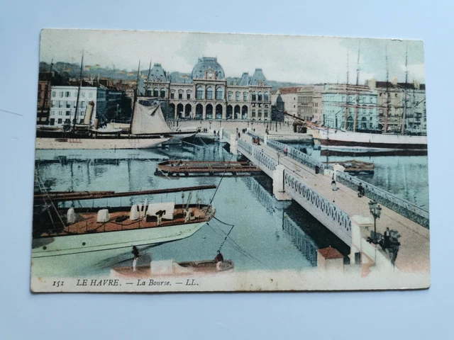 Carte Postale Ancienne - Le Havre : Pont Du Commerce Et La Bourse - CPA 76 - Années 1900