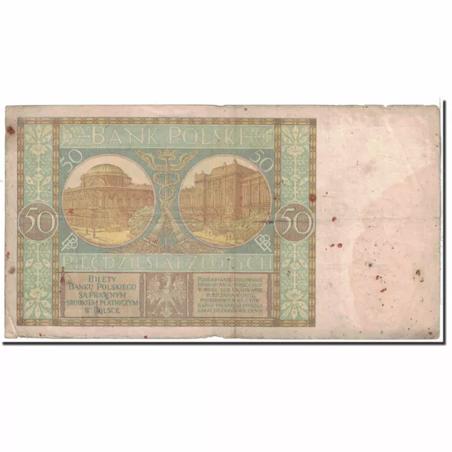 [#120950] Banknote, Poland, 50 Zlotych, 1929, 1929-09-01, KM:71, VF(20-25) 2