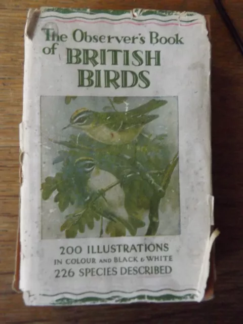 The Observers Book Of British Birds By S Vere Benson 1950 Hardback Book