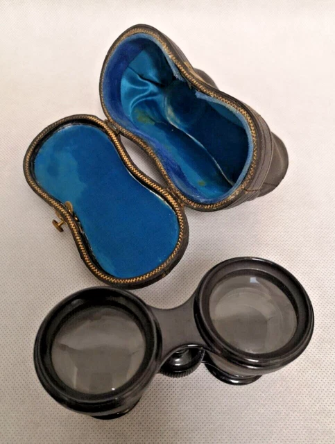 Paire De Jumelles De Théâtre Anciennes Lemaire Paris - Avec Coffret Et Abeille - Vintage
