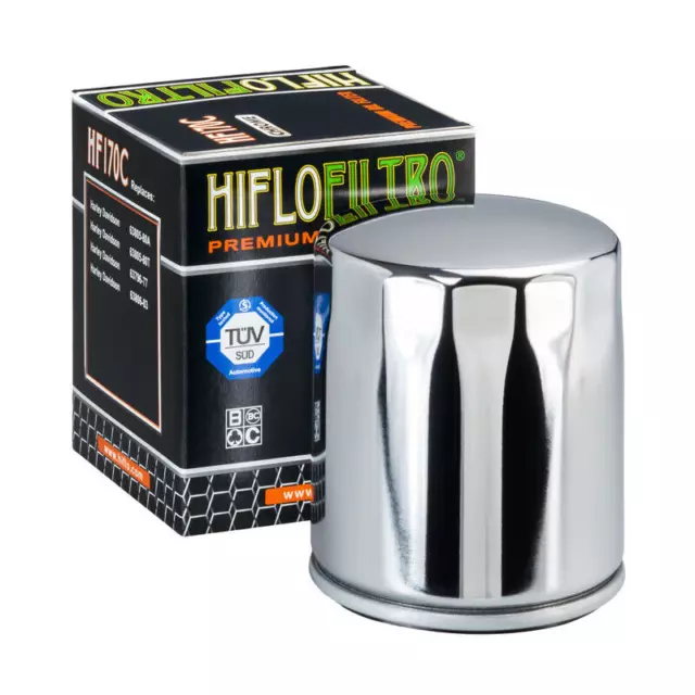 HF170C Hiflo CHROME Oil Filter FITS Harley Davidson XL 883 Sportster 80-19 and m