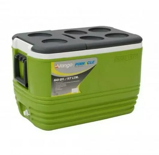 Vango Pinnacle 60 QT 57 L Green Picnic Camping Food Drink Beer Cool Box Cooler