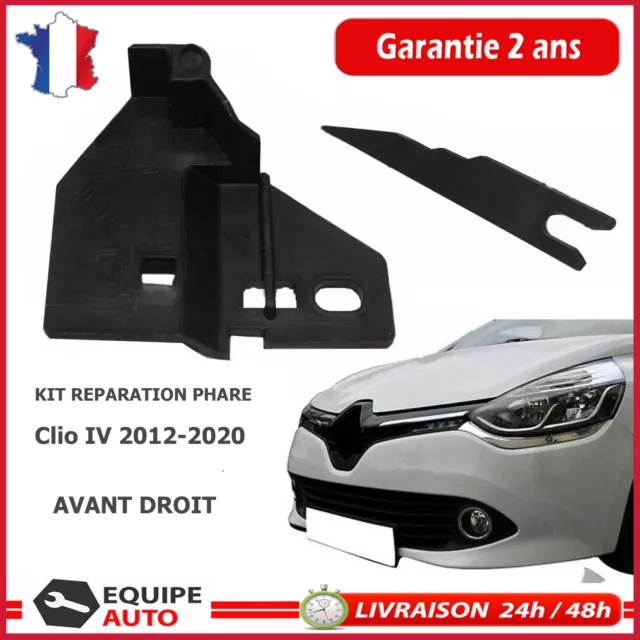 RENAULT PIECES CARROSSERIE Kit Reparation Patte de Fixation Optique Phare -  Renault Clio 4 gauche