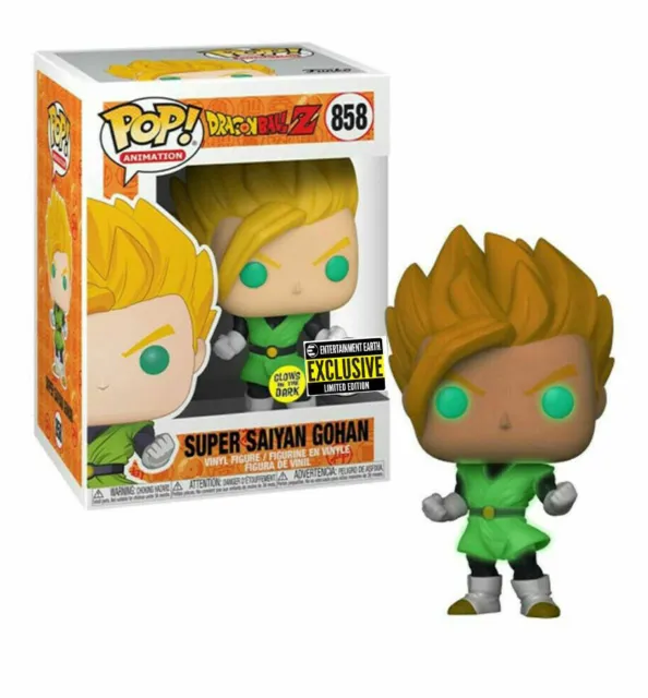 Funko Pop! Animación Dragon Ball Z Super Saiyan Gohan #858 GITD EE Exclusivo