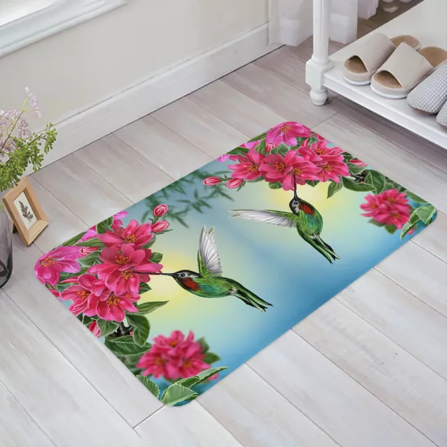 Flower Hummingbird Home Doormat Decoration Soft Living Room Carpet Kitchen Balco