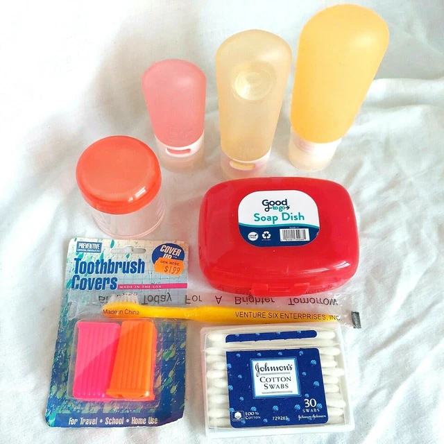 GoToob Travel Toiletry Shave BATH approved 9 PLASTIC carryon fluid TUBES NWT