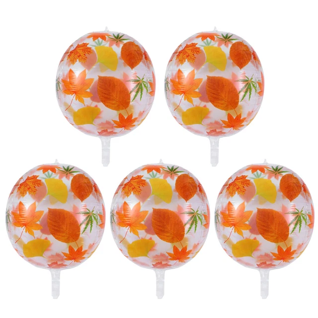 5 Pcs Festival Balloons Aluminum Child Leaf Decor Aluminium Film Balloon