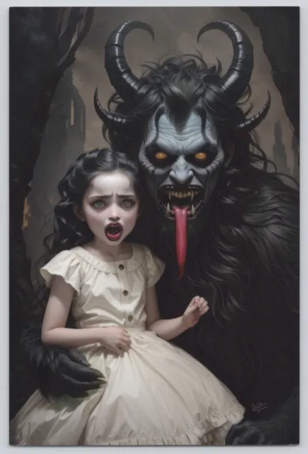 Postcard Christmas Krampus Signed Limited Edition 50 By OZ Midwinter's Nightmare