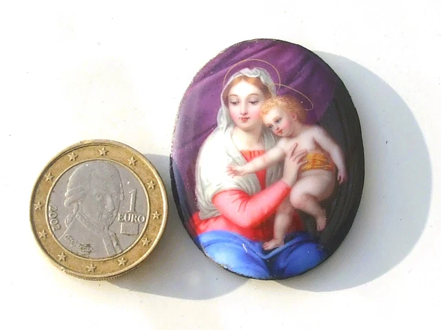 Belle Broche Ancienne Du XIXème Siècle Avec Saphiret Et émail Trèfle - Plaqué Or Rose