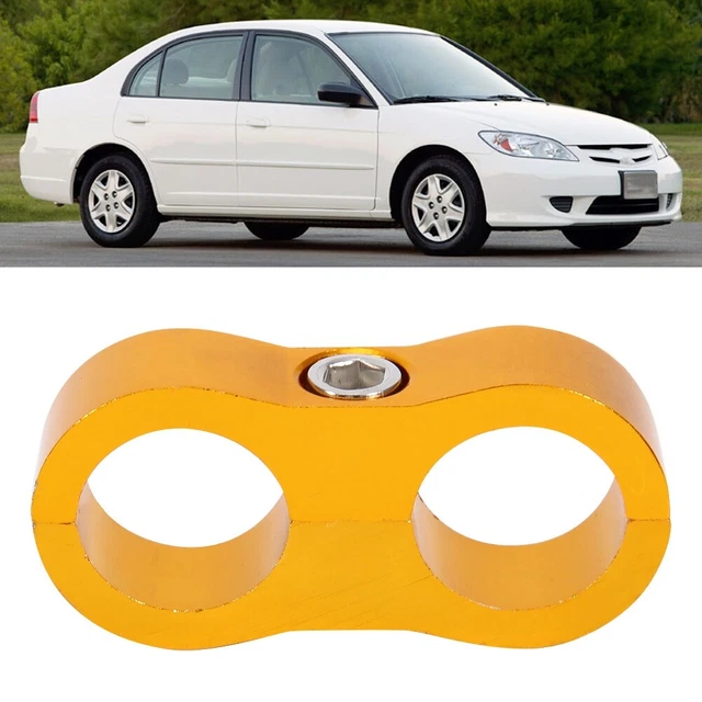 Gold Car Modification AN8 Aluminum Alloy Oil Hose Tube Separator Divider Clamp