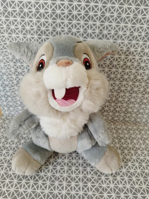 Doudou peluche lapin Panpan gris beige blanc Disney Nicotoy 30 cm