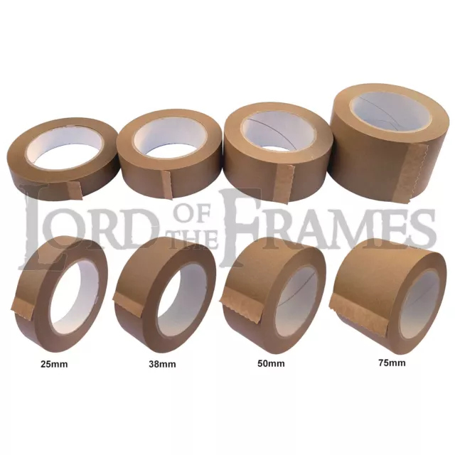 25mm 38mm 50mm 75mm x 50m Rolls Eco 15 Tape Picture Framing Backing Kraft Paper