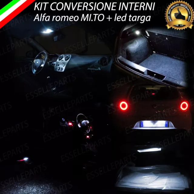 Kit Full Led Interni Alfa Romeo Mito Completo + Led Targa Canbus 6000K