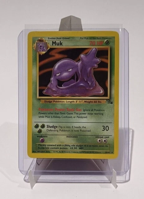 Muk 28/62 1. Auflage - Pokémonkarte - Fossil Non Holo selten AGB WOTC 1999 First