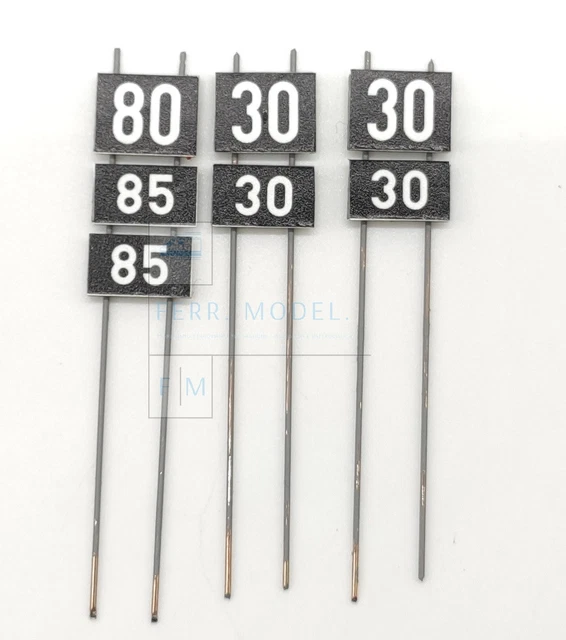 Modellismo Ferroviario - 249 - Set 6 Cartelli Di Divieto FS Per Passaggio A Livello. Scala H0 Ep. V Vi - Foto 9